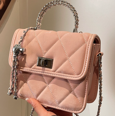 Women's Portable Diamond Chain Messenger Bag