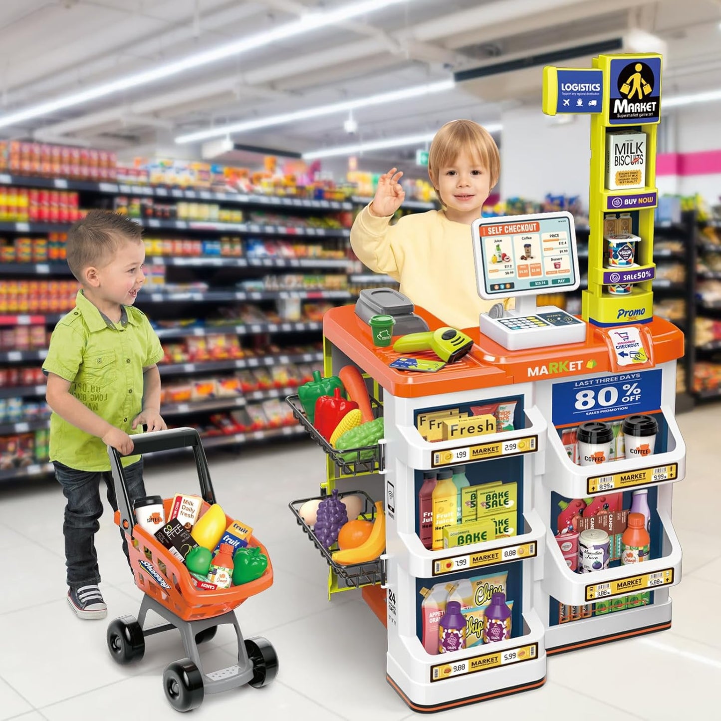 Supermarket Play Set for Kids