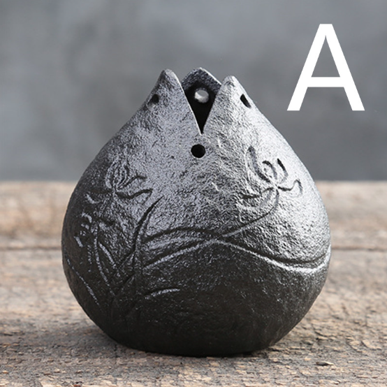 Stoneware Zen Chinese Flower Arrangement Vase