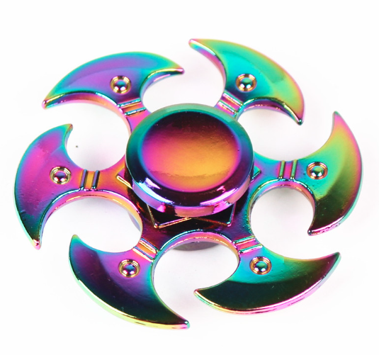 Colorful Alloy Fidget Spinner Electroplating Toy