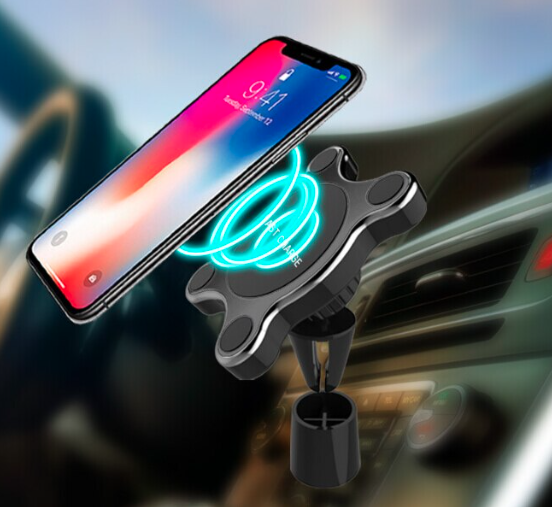 Compatible With Apple, QI Magnetic Car Mount Wireless Charger