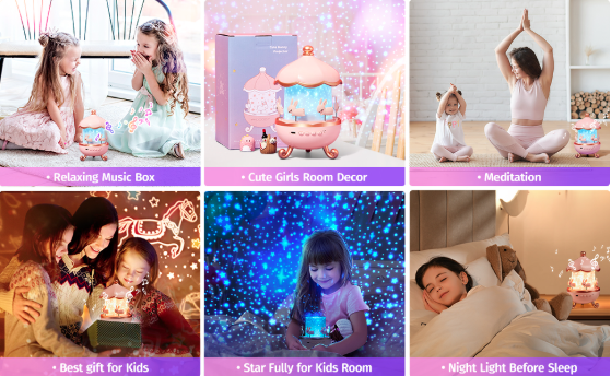 Cartoon Music Spinning Rabbit Projector