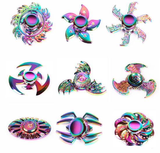 Colorful Alloy Fidget Spinner Electroplating Toy
