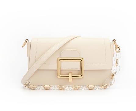 French Minority Textured Shoulder Cowhide Crossbody Bag