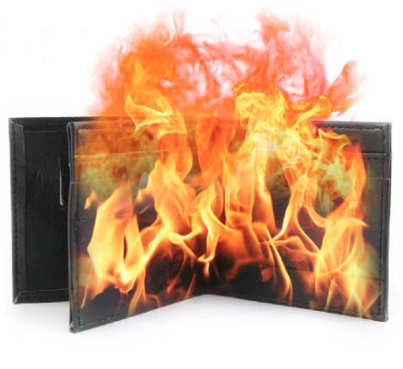 New Fire Wallet Magic Prop