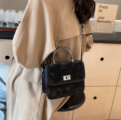 Women's Portable Diamond Chain Messenger Bag