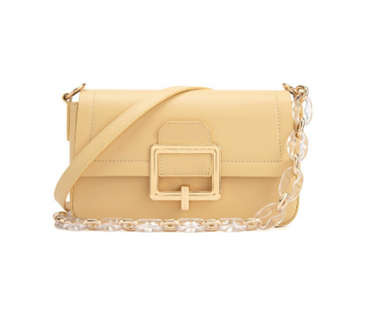 French Minority Textured Shoulder Cowhide Crossbody Bag