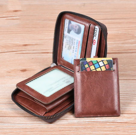 Men's Anti-theft Brush Portable Multifunctional Small Wallet